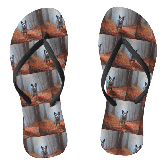 Blauhelm im Herbst Inspiriert Fall Badesandalen (Fußbett)