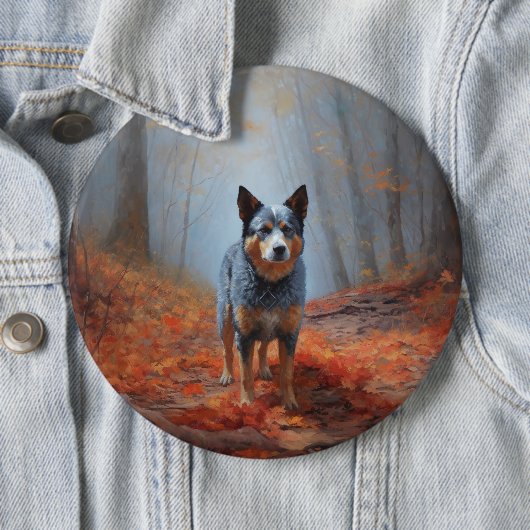Blauhelm im Herbst Inspiriert Fall Button (Beispiel)