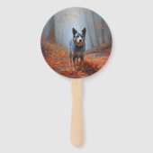 Blauhelm im Herbst Inspiriert Fall Fächer (Vorderseite)
