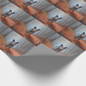 Blauhelm im Herbst Inspiriert Fall Geschenkpapier (Ecke)