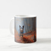 Blauhelm im Herbst Inspiriert Fall Kaffeetasse (Vorderseite Links)