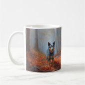Blauhelm im Herbst Inspiriert Fall Kaffeetasse (Links)