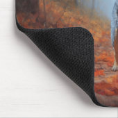 Blauhelm im Herbst Inspiriert Fall Mousepad (Ecke)