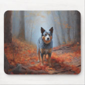 Blauhelm im Herbst Inspiriert Fall Mousepad (Vorne)