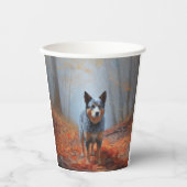 Blauhelm im Herbst Inspiriert Fall Pappbecher (Vorderseite)