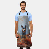 Blauhelm im Herbst Inspiriert Fall Schürze (Getragen)