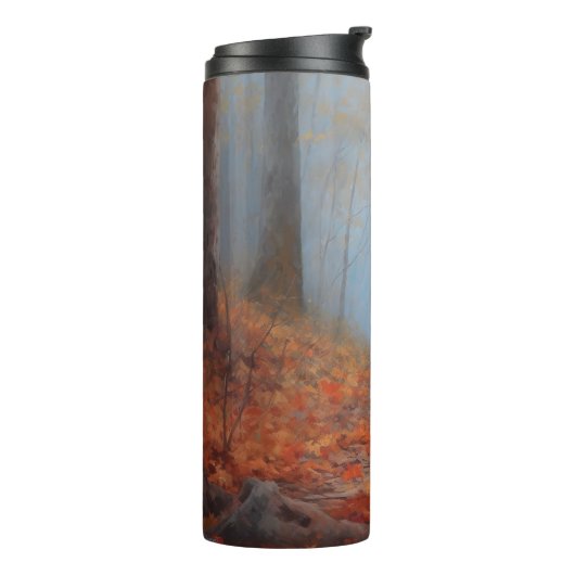 Blauhelm im Herbst Inspiriert Fall Thermosbecher (Nach links gedreht)