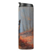 Blauhelm im Herbst Inspiriert Fall Thermosbecher (Nach rechts gedreht)