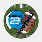 Blauhelm mit Fußball Ornament Aus Metall (Rückseite)