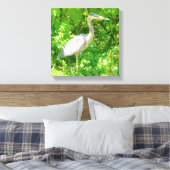 Blauherde, Seeufer, hübscher Wildvogel, Natur Leinwanddruck (Insitu (Schlafzimmer))