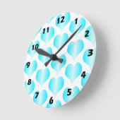 Blauherz Design Runde Wanduhr (Winkel)