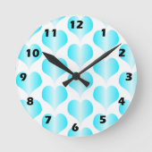 Blauherz Design Runde Wanduhr (Vorderseite)