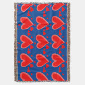 Blauherzen Valentinstag Decke (Vorderseite Vertikal)