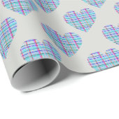 Blauherzmuster Geschenkpapier (Rolleneckpunkt)