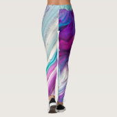 Blauhimbeere abstrakte Leggings (Rückseite)