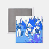 Blauholländisch, Mädchen Magnet (Vorderseite/Rückseite)