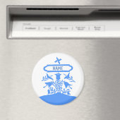 Blauholländische Blume, Namen hinzufügen Magnet (In Situ (Geschirrspüler))