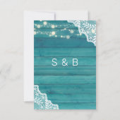 Blauholz-Schnürsenkel und String-Lights Save The Date (Rückseite)