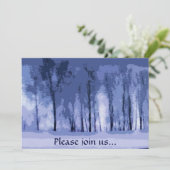 Blauholz-Wintersolstice-Party Einladung (Stehend Vorderseite)