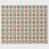 Blauholzholzpapier Geschenkpapier (Flach)