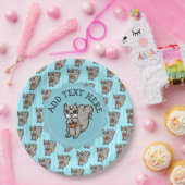 Blauholzkreuz-Eichhörnchen Pappteller (Party)