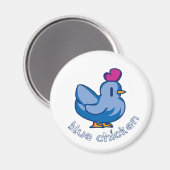 Blauhühner Magnet (Vorderseite/Rückseite)