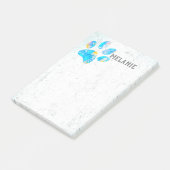 Blauhündin liebt Aquarellpfeffer Post-it Klebezettel (angewinkelt)