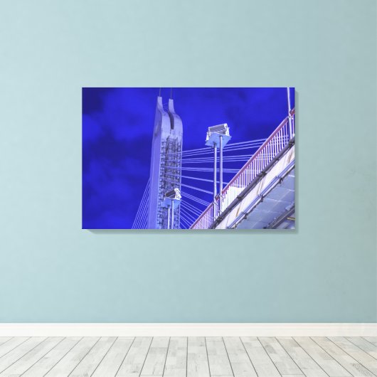 Blaujiefang-Brücke Leinwanddruck (Insitu (Holzboden))