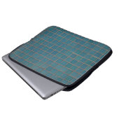 Blaukacheln Laptopschutzhülle (Vorne Knopf)