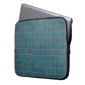 Blaukacheln Laptopschutzhülle (Vorderseite Links)
