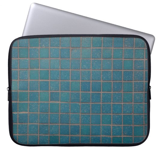 Blaukacheln Laptopschutzhülle (Vorderseite)