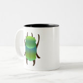 Blaukäfer Zweifarbige Tasse (Vorderseite Links)