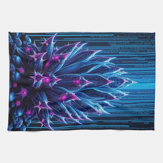 Blaukaktus Geschirrtuch (Horizontal)