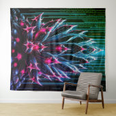 Blaukaktus Wandteppich (Beispiel (Horizontal))