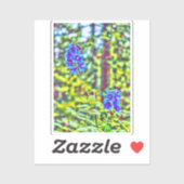 Blaukanadische Blume Vinyl Sticker (Blatt)