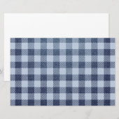 Blaukariert Briefpapier (Vorne/Hinten)