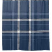 Blaukariert Duschvorhang (Vorderseite)