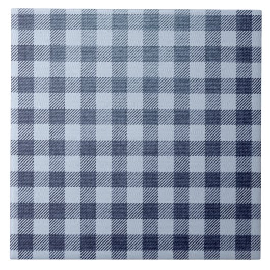 Blaukariert Fliese (Vorderseite)