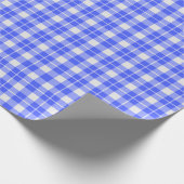 Blaukariert Geschenkpapier (Ecke)
