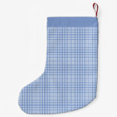 Blaukariert Kleiner Weihnachtsstrumpf (Rückseite)