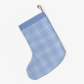 Blaukariert Kleiner Weihnachtsstrumpf (Rückseite (Hängend))