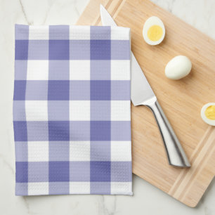 Blaukariertes Gingham-Muster im trendigen Karo-Des Geschirrtuch