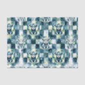 Blaukariertes Highland-Rind Schneewinter Seidenpapier (Vorderseite)