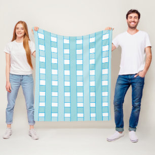 Blaukariertes Muster Fleecedecke