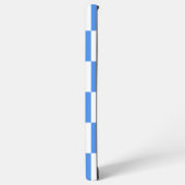 Blaukariertes Muster Hintergrund Samsung Galaxy Hülle (Linke Seite)