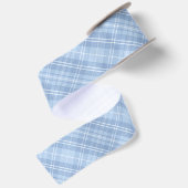Blaukariertes Muster Satinband (Rückseite)