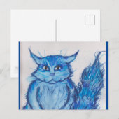 Blaukatzenkarte Feiertagspostkarte (Vorne/Hinten)