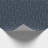 Blaukatzenmuster Geschenkpapier (Ecke)