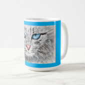 Blaukatzenportrait Kaffeetasse (VorderseiteRechts)
