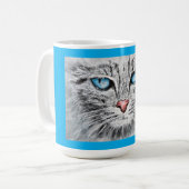 Blaukatzenportrait Kaffeetasse (Vorderseite Links)